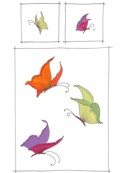 Skizze Schmetterling